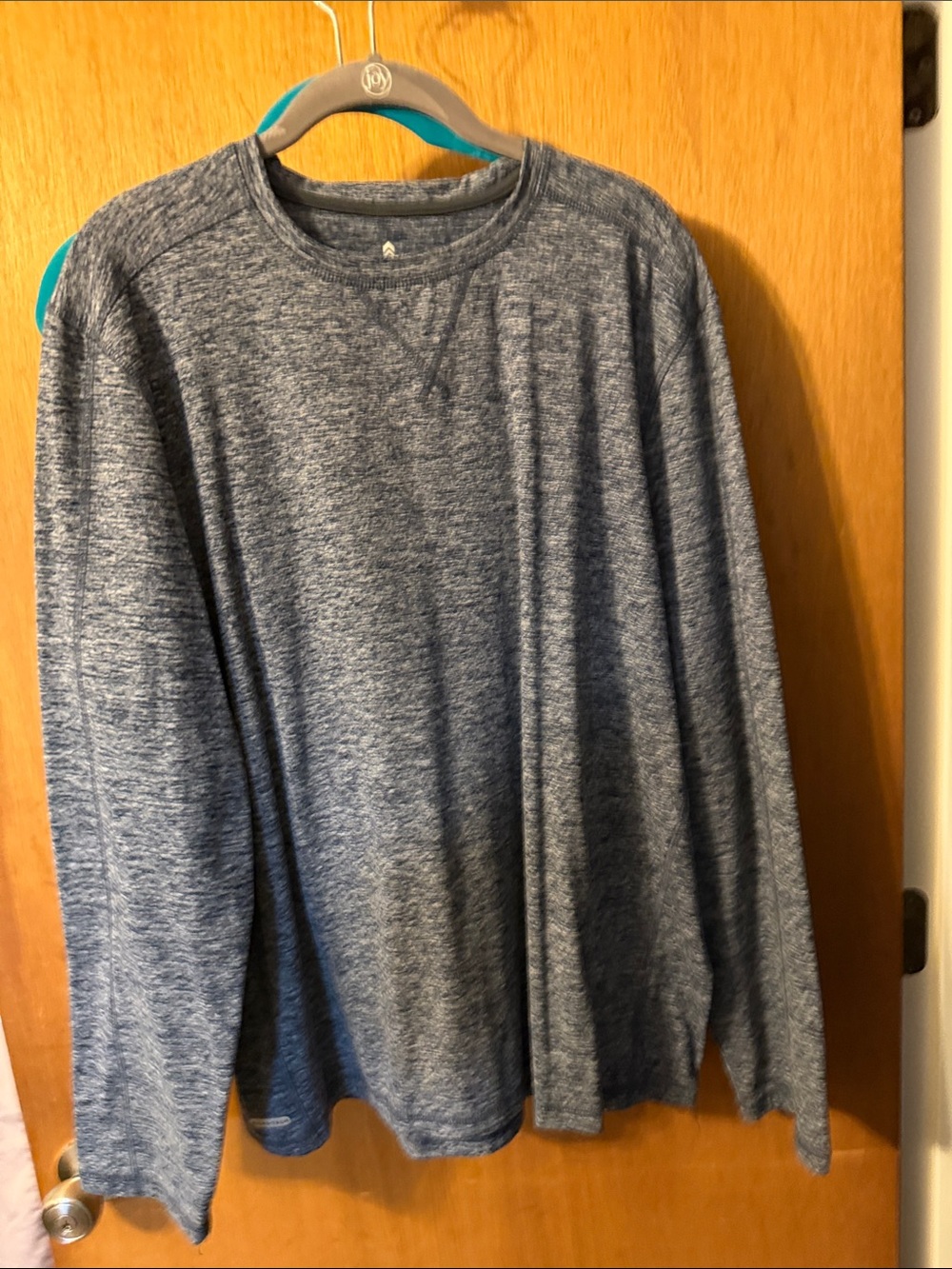 Free Country Men's Heathered Navy Crewneck Sweater